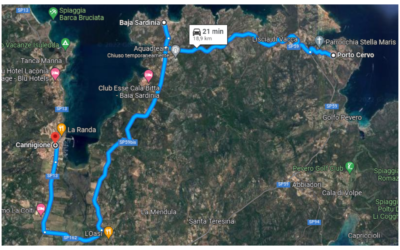 Itinerario Porto Cervo – Baja Sardinia – Cannigione